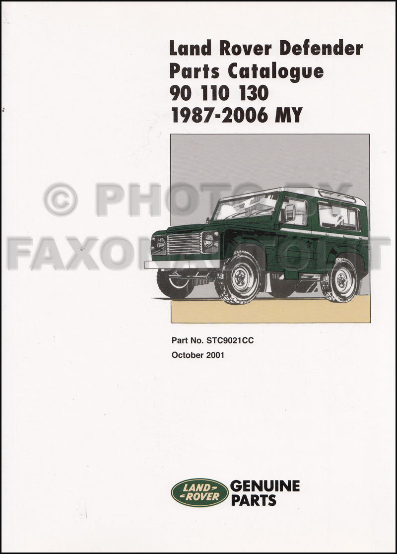 1987-2006 Land Rover Defender Parts Book Reprint