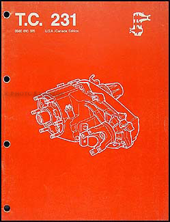 1987-1988 Jeep Transfer Case 231 Overhaul Manual Reprint