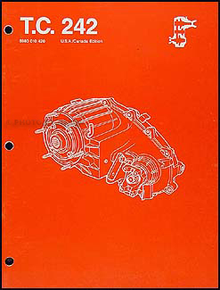 1987-1988 Jeep Transfer Case 242 Overhaul Manual Original 