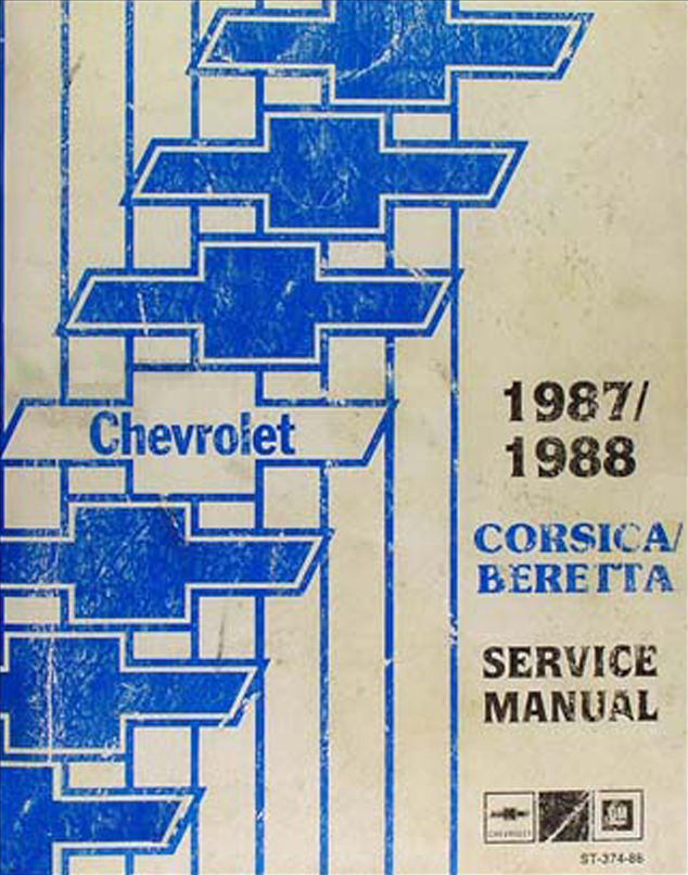 1987-1988 Chevy Corsica and Beretta Repair Manual Original 