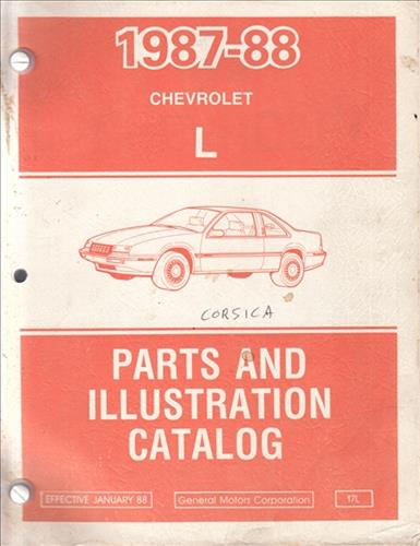 1987-1988 Chevrolet Corsica and Beretta Parts Book Original