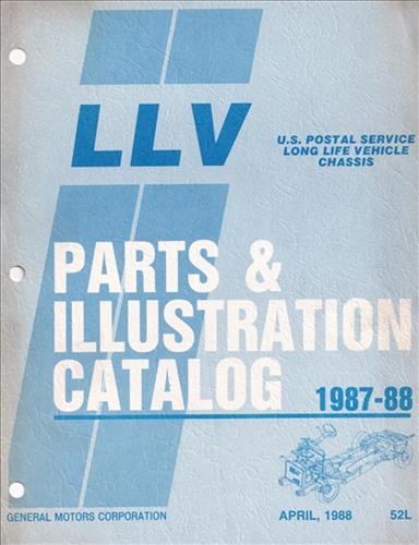 1987-1988 Chevrolet U.S. Postal Service Long Life Vehicle LLV Chassis Parts Book Original