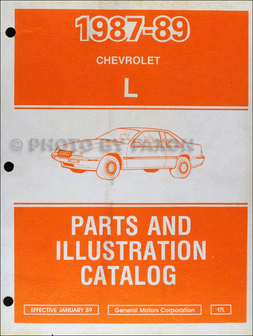 1987-1989 Chevrolet Corsica/Beretta Parts Book Original