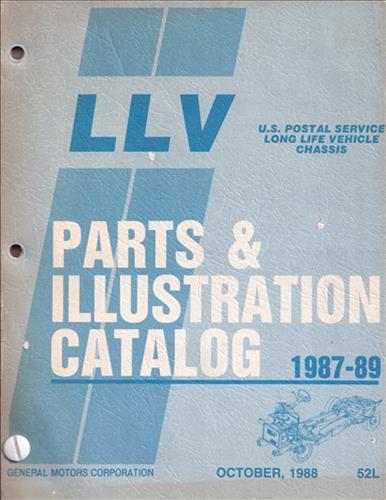 1987-1989 Chevrolet U.S. Postal Service Long Life Vehicle LLV Chassis Parts Book Original