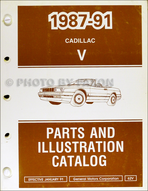 1987-1991 Cadillac Allante Parts Book Original