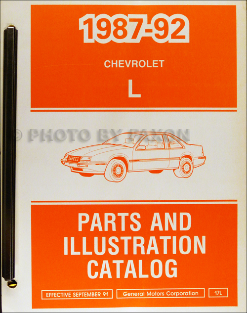 1987-1992 Chevrolet Corsica/Beretta Parts Book Original