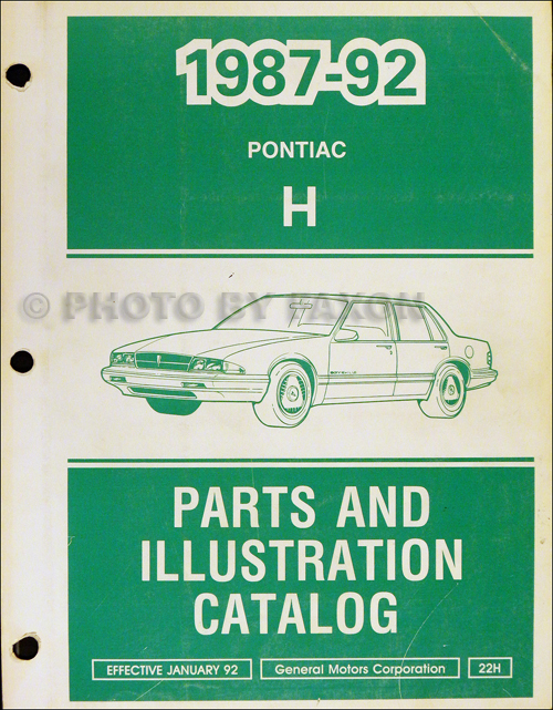 1987-1992 Pontiac Bonneville Parts Book Original