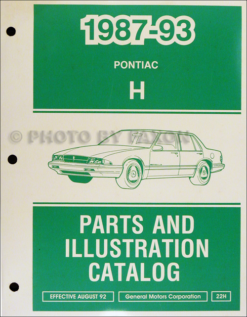 1987-1993 Pontiac Bonneville Parts Book Original