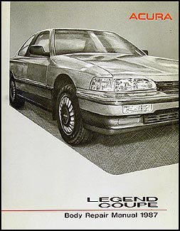1987-1990 Acura Legend Coupe Original Body Repair Manual 