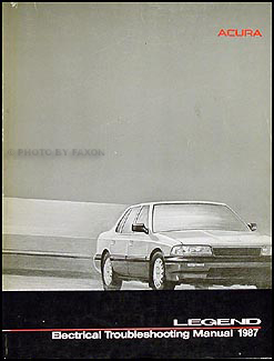 1987 Acura Legend Sedan Electrical Troubleshooting Manual Original 