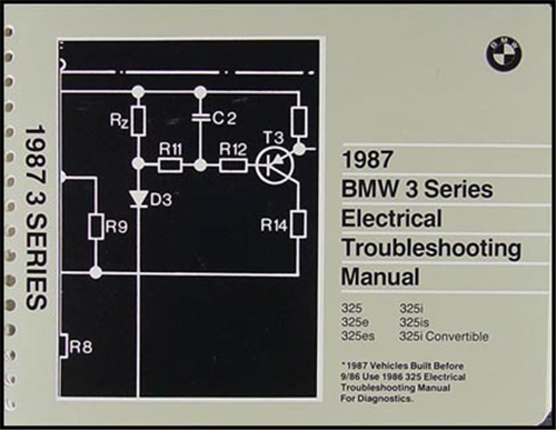 1987 BMW 3-Series Electrical Troubleshooting Manual Original