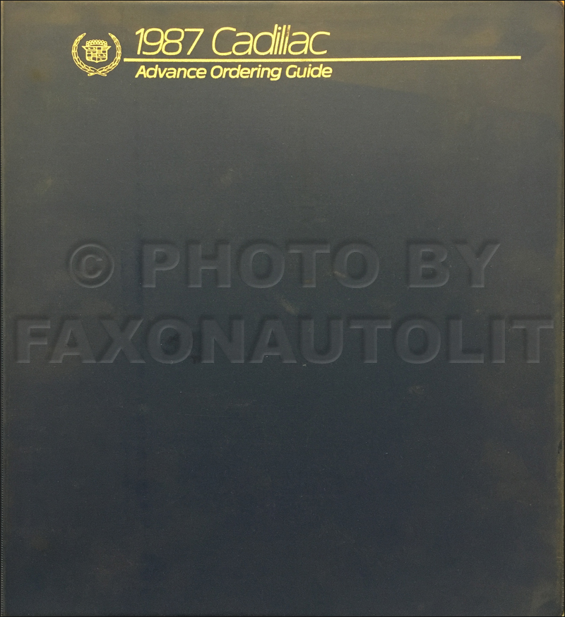 1987 Cadillac Advance Ordering Guide Original Dealer Album