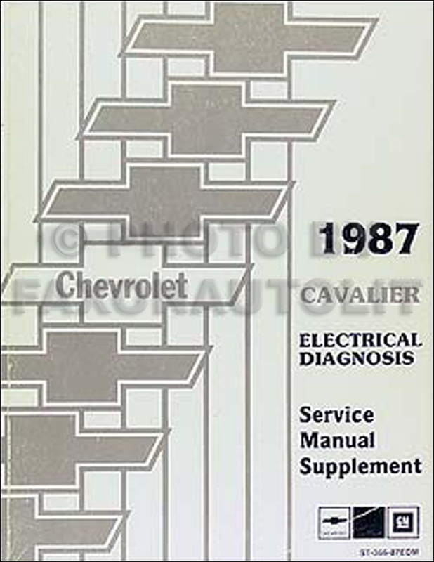 1987 Chevy Cavalier Electrical Diagnosis Manual Original