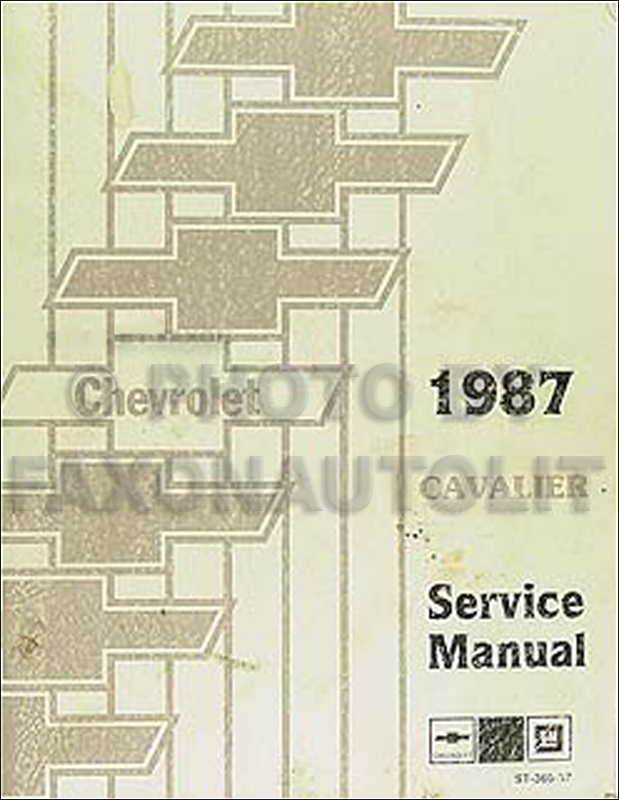 1987 Chevy Cavalier Repair Manual Original 