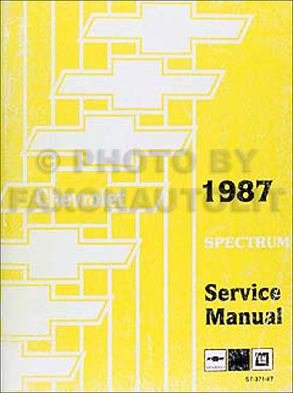 1987 Chevy Spectrum Repair Manual Original 