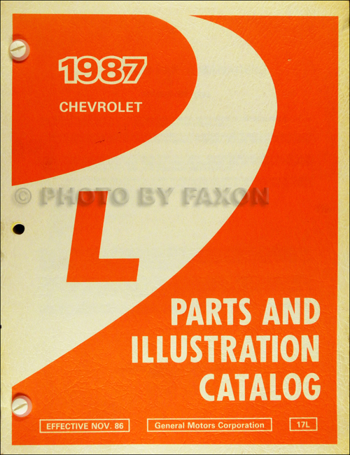 1987 Chevrolet Corsica and Beretta Parts Book Original