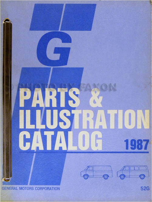 1987 Chevrolet and GMC Full-Sized G Van Parts Book Original