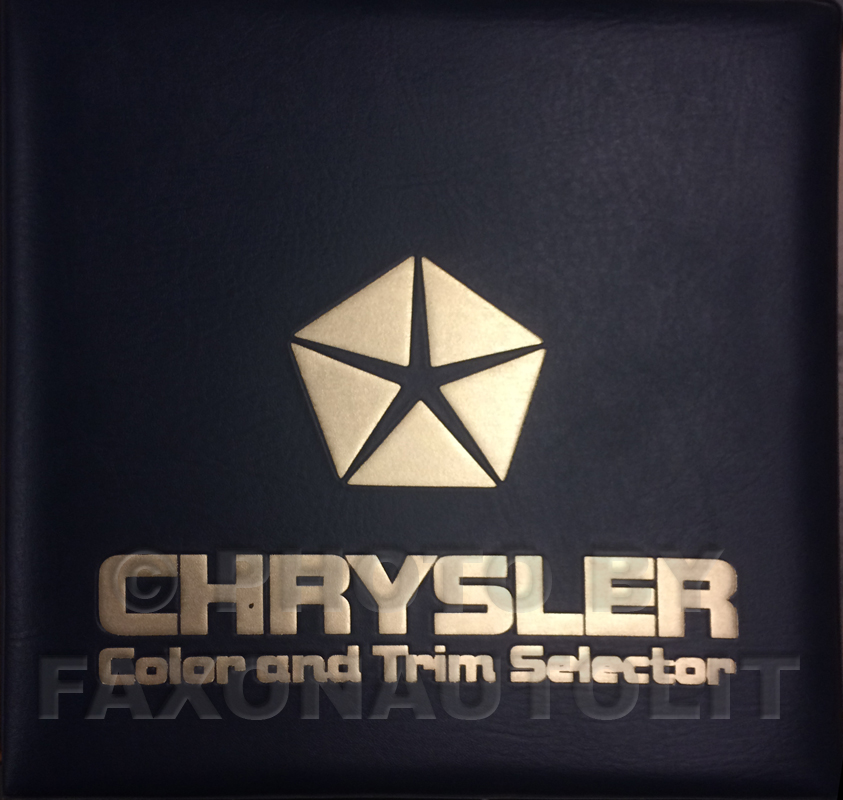 1987 Chrysler Color & Upholstery Album Original