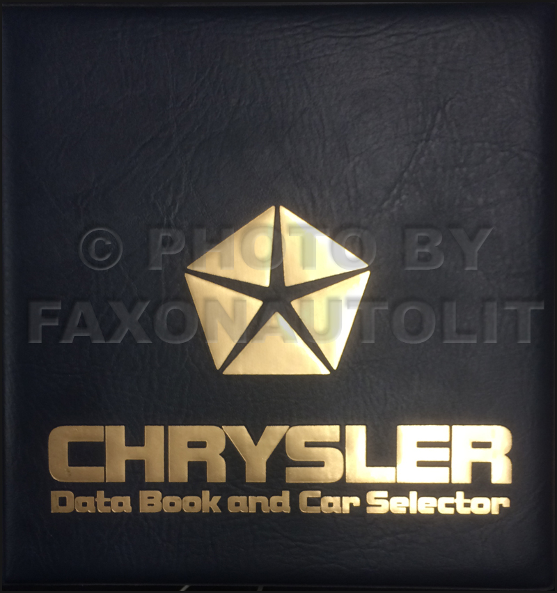 1987 Chrysler Data Book Original