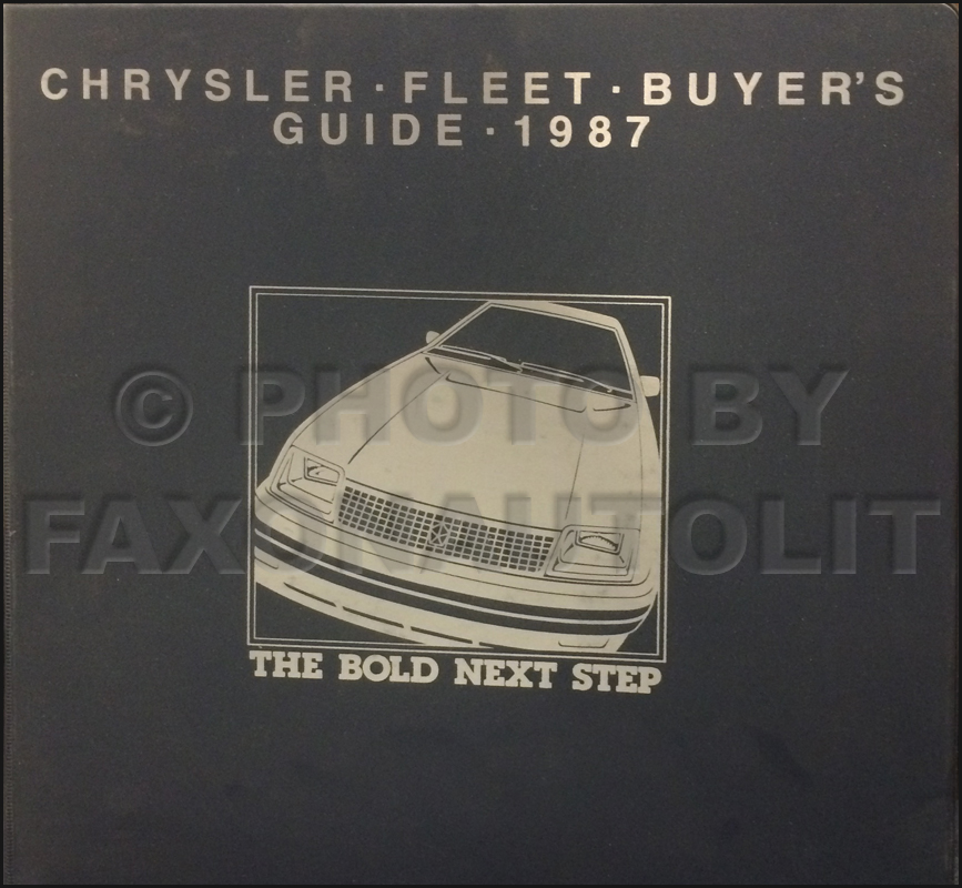 1987 Chrysler Plymouth Dodge Fleet Buyer's Guide Original