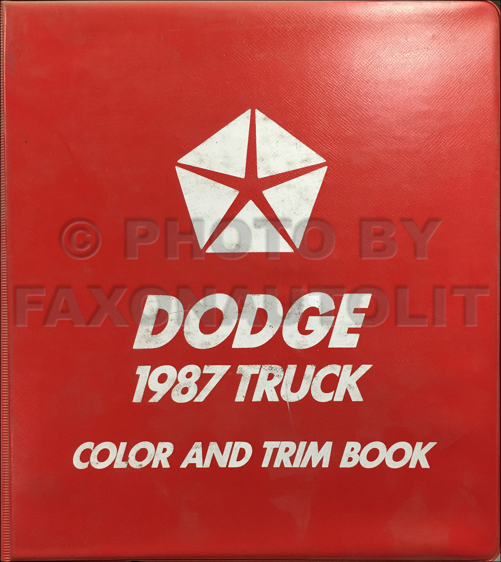 1987 Dodge Truck Color & Upholstery Album Original