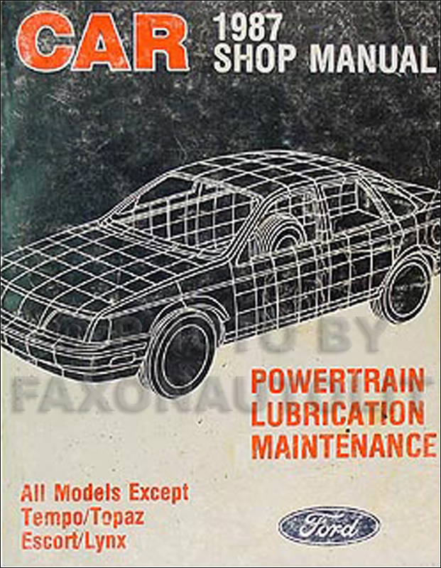1987 FoMoCo Shop Manual Original Vols B & D Mustang/Thunderbird Cougar/Marquis Continental/Mark VII