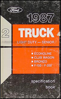 1987 Ford Pickup and Van Service Specifications Book Original 