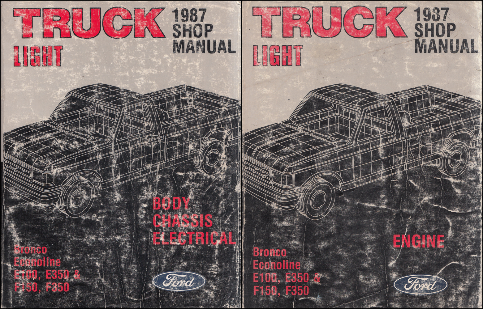 1987 Ford Pickup Truck Repair Shop Manual Econoline Van F150 F250 F350 Bronco