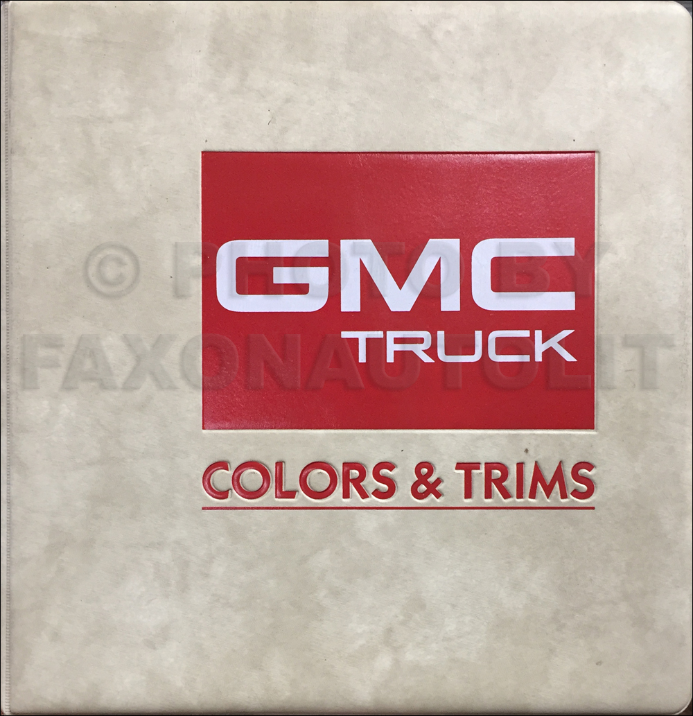 1987 GMC Color & Upholstery Dealer Album Original