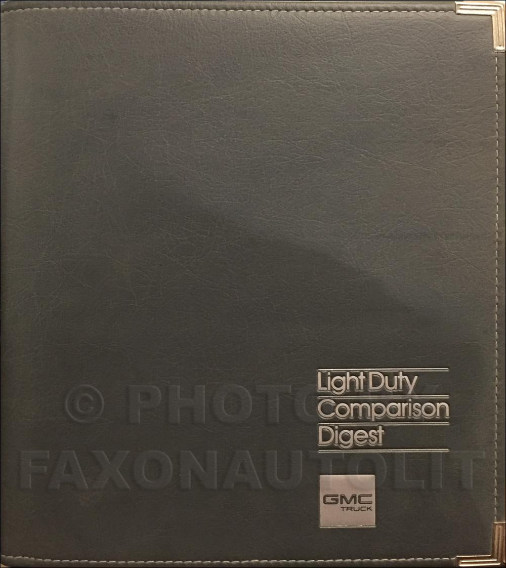 1987 GMC Light Duty Competitive Comparison Dealer Facts Book Set Original