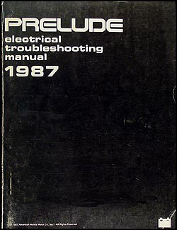 1987 Honda Prelude Electrical Troubleshooting Manual Original 