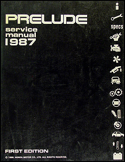 1987 Honda Prelude Repair Manual Original 