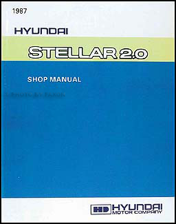 1987 Hyundai Stellar 2.0 Repair Manual Original 