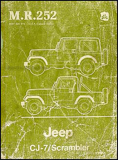 1984 Jeep CJ-7 & Scrambler Shop Manual Original M.R.252
