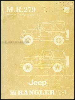 1986-1987 Jeep Wrangler/YJ Shop Manual Original 