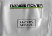 1987 Land Rover Range Rover Owner's Manual Original