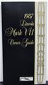 1987 Lincoln Mark VII Owner's Manual Original