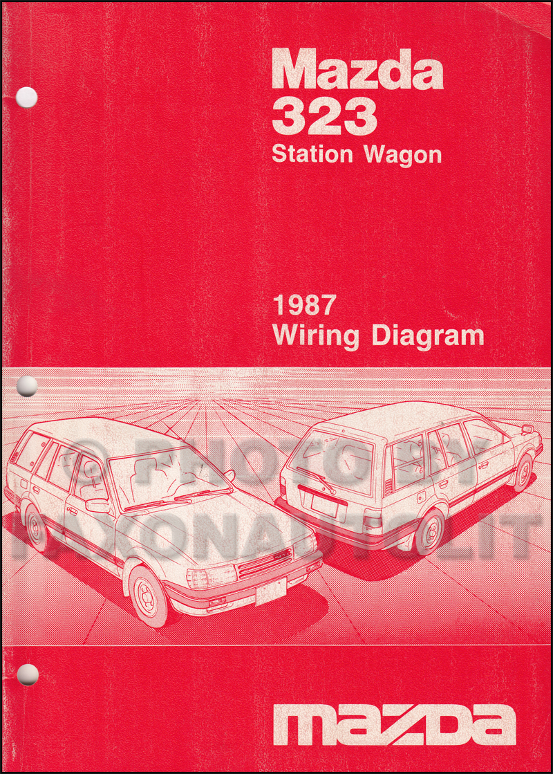1987 Mazda 323 Station Wagon Wiring Diagram Manual Original