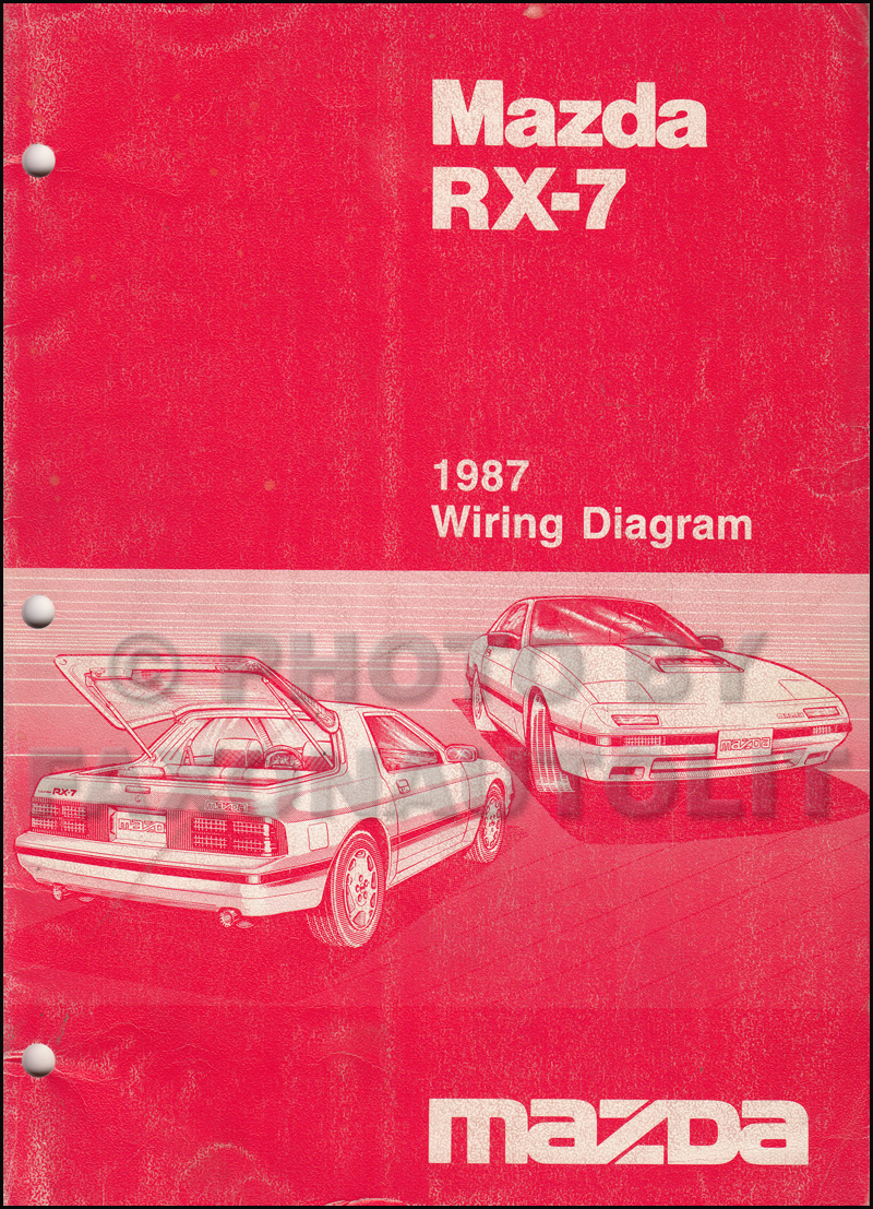 1987 Mazda RX-7 Wiring Diagram Manual Original RX7