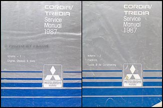 1987 Mitsubishi Cordia/Tredia Repair Manual Set Original