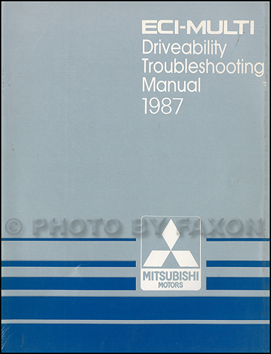 1987 Mitsubishi ECI-Multi Engine Driveability Troubleshooting Manual Original Galant & Van