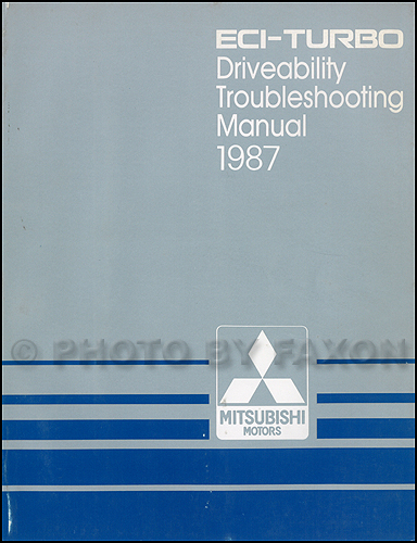 1987 Mitsubishi ECI-Turbo Engine Driveability Troubleshooting Manual Original
