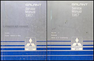 1987 Mitsubishi Galant Repair Manual Set Original