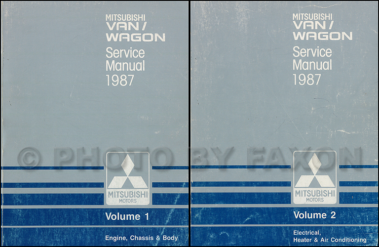 1988 Mitsubishi Van & Wagon Repair Manual 2 Volume Set Original 