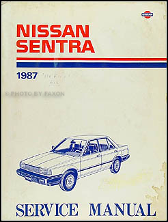 1987 Nissan Sentra Repair Manual Original