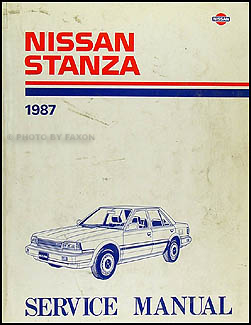 1987 Nissan Stanza Repair Manual Original 