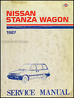 1987 Nissan Stanza Wagon Repair Manual Original