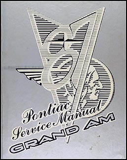 1987 Pontiac Grand Am Repair Manual Original 