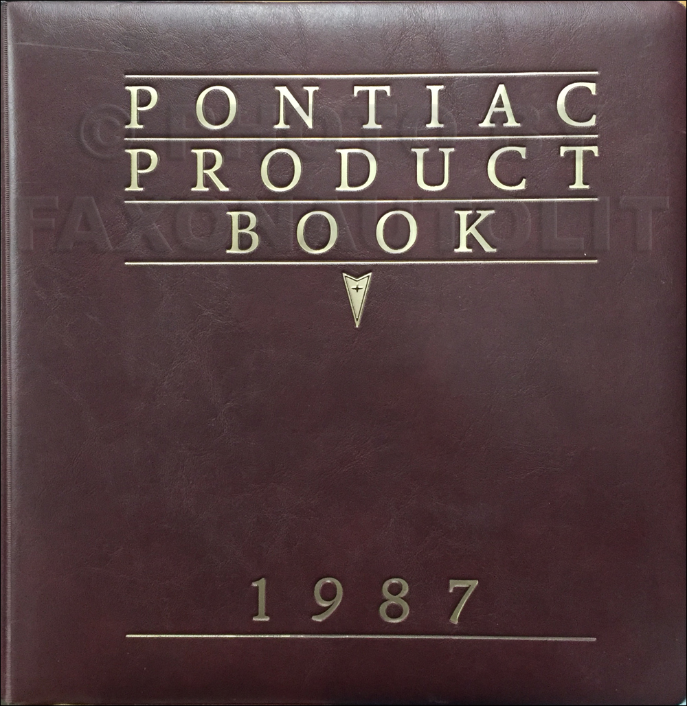 1987 Pontiac Data Book Dealer Album with Color and Upholstery Brochure Original - Small