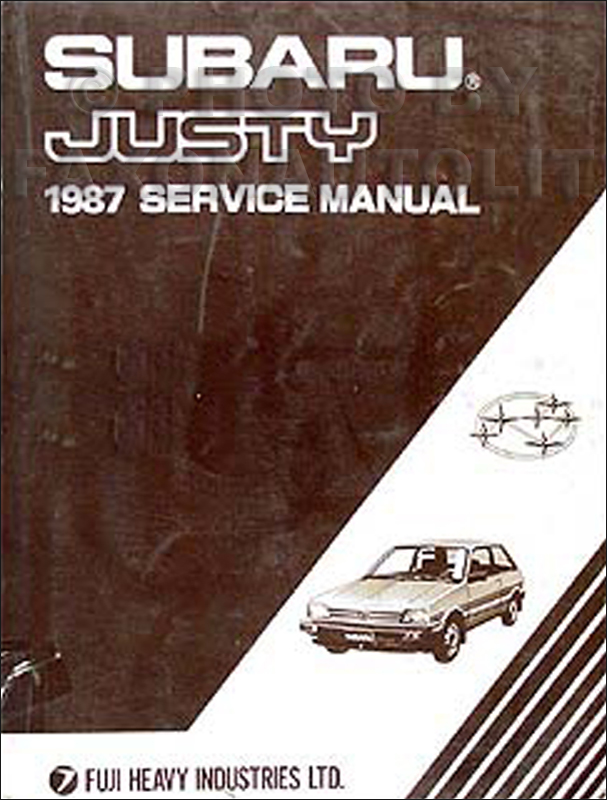 1987 Subaru Justy Repair Manual Original